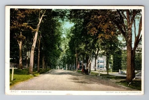 Portland ME-Maine, State Street, Horse & Buggy, Antique Vintage Postcard - Picture 1 of 2