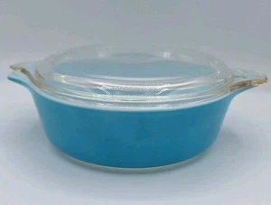 Vintage Pyrex Horizon Blue 471 Casserole Dish with 470-C Lid EUC Nice Clean - Picture 1 of 9