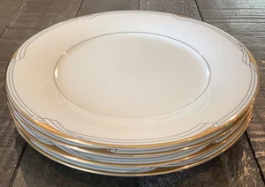 Set Of 4 Noritake Fine China GOLDEN COVE 8 1/4” Salad Plates—MINT - Picture 1 of 4