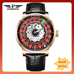 ‌Pindu Roulette Wheel Reloj Mecánico Giratorio Automático para Hombres 3TM Impermeable - Imagen 1 de 15