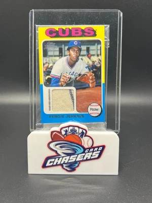 2011 Topps Lineage Patch Fergie Jenkins Game Worn Memorabilia Pinstripe - Image 1 of 2