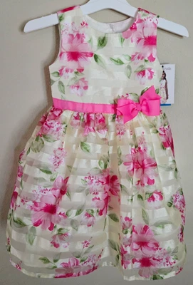 NWT Jona Michelle Sleeveless Girl Dress- Yellow Floral -Size 4t - Image 1 of 4