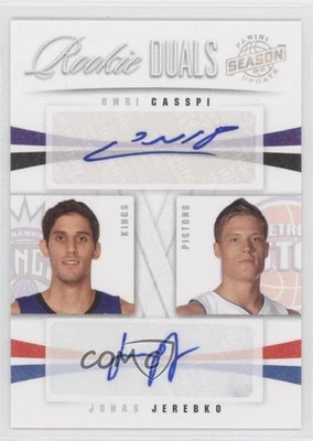 2009 Season Update Rookie Duals Signatures /99 Omri Casspi Jonas Jerebko Auto RC - Image 1 of 2