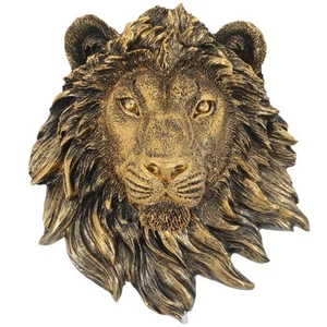 Veemoon Lightweight Lion Head Wall Decor Lion Head Wall Mount Sculpture Resin... - Picture 1 of 9