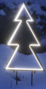 Gartenstecker Metall mit LED-Band warm-weiß beleuchtet 240 LED Weihnachten Deko