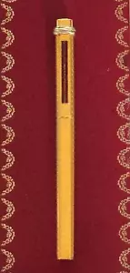 Cartier Vendome Ballpoint Pen Gold Plate Red Enamel Clip Le Must de Cartier - Picture 1 of 4