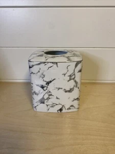 Cubierta de caja de pañuelos con soporte de papel higiénico cuadrado para impresión de mármol para baño EC - Imagen 1 de 7
