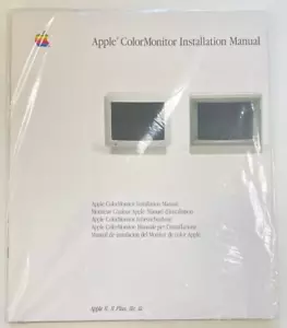APPLE COLOR MONITOR INSTALLATION MANUAL APPLE II II PLUS IIE IIC NEW 030-1244-A - Picture 1 of 2