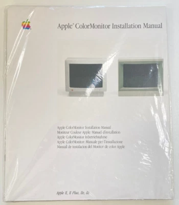 APPLE COLOR MONITOR INSTALLATION MANUAL APPLE II II PLUS IIE IIC NEW 030-1244-A - Image 1 of 2