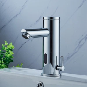 Grifo con sensor automático manos libres grifo de lavabo de baño grifo de agua fría caliente - Imagen 1 de 17