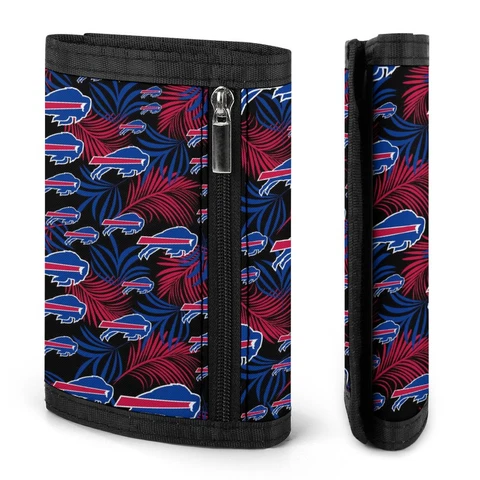 Buffalo Bills Fans Wallets Mens Trifold Printed Wallet Zipper Coin Purse Cover