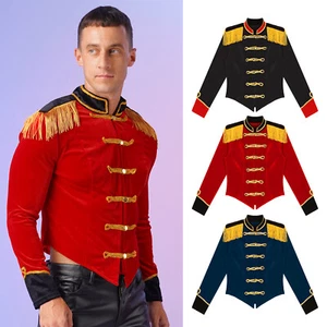 Mens Circus Costume Long Sleeve Ringmaster Costume Fringed Costume AU - Picture 1 of 40