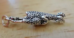 Sterling Silver 3D 27x7mm Detailed Funny Rubber Chicken Charm! - Picture 1 of 4