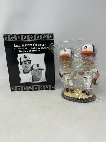 Jim Palmer #22 & Earl Weaver #4 Dual Bobblehead Baltimore Orioles MIB Cover