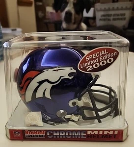 Denver Broncos Chrome Mini Helmet Limited Edition 827/2000 OOP!!! NEW  - Picture 1 of 9