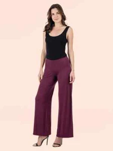 ¡NUEVO! Ropa cómoda 24/7 talla S cómodos lisos pantalones rojos Palazzo - Imagen 1 de 6