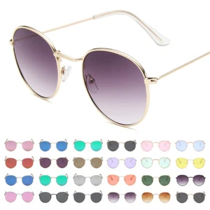 Trendy Hippie Round Sunglasses for Women Men Circle Sun Glasses UV400 Protection - Picture 1 of 41