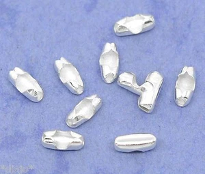 25 Stück Kugel Kette Hellsilber Verbinder 1 - 1,5 mm Ballkette Verschluss * - Bild 1 von 3