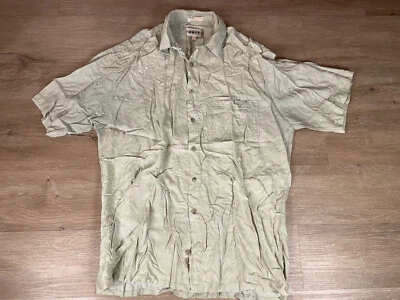VTG Men’s Campia Moda Short Sleeve Light Green Sz L 100% Rayon Button Shirt - Image 1 of 4