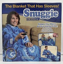 Snuggie Blanket Sn481106 Blue Fleece One Size Fits All Adult Tie Dye 71inx54in