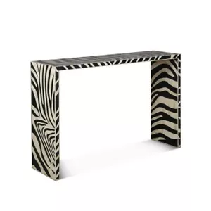 Bone inlay Console Table Zebra Pattern Wood modern home Décor Furniture - Picture 1 of 15