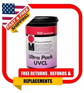 Marabu Ultra Pack UVCL Screen Printing Ink 932 Scarlet Red 1 Kg Can (35.2 Oz) - Picture 1 of 3