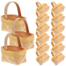  15 Pcs Mini Storage Basket Dollhouse Picnic Hand Woven Bulk Chocolate Candy Box