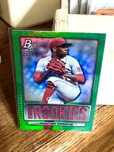 2022 Bowman Platinum Hunter Greene Renowned Rookies #RR-16 Green #22 /99 Reds - Picture 1 of 2