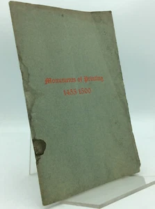 CATALOGUE OF AN EXHIBITION OF MONUMENTS OF PRINTING 1455-1500 - 1931 - Rosenbach - Picture 1 of 4