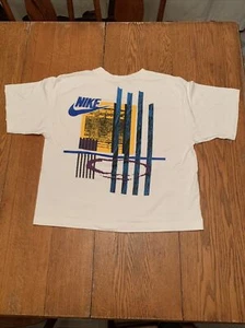 Vintage Rare Nike 80s White Multicolor T-Shirt USA Mens XL (44-46) - Bild 1 von 11