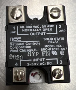 NCC SNC-R2025-507 Solid State Relay, 3-30V AC/DC Input, 48-300 VAC 25A Output - Picture 1 of 2