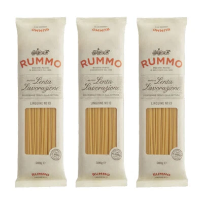 Rummo Linguine No.13 Lenta Lavorazione bronzegezeichnete italienische Pasta 3 x 500g - Bild 1 von 4