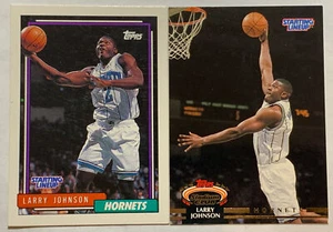 2 Card Lot of 1992-93 Topps / Stadium Club Starting Lineup, Larry Johnson - Picture 1 of 2