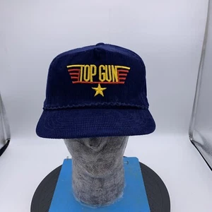 De colección años 80 Top Gun Azul Marino Pana Gorra Gorra Sombrero Conformista Ganso Jet Piloto - Imagen 1 de 8