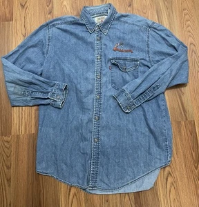 Camisa Levi’s Denim Para Hombres Grande Rat Fink Hot Rod Gráfico Botón Delantero Azul - Imagen 1 de 13