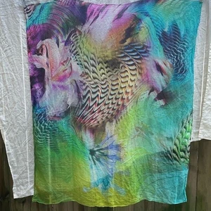 ROIDAL Bademode Spanien 100 % SEIDE SARONG Überwurf Halstuch Schal 46" x 52" - Bild 1 von 6