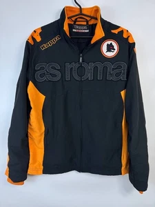 AS ROMA KAPPA TRACKSUIT JACKET & PANTS SET BLACK ORANGE VINTAGE 00s SIZE S - Picture 1 of 7