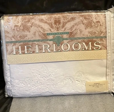 Vintage Heirlooms Battenburg Lace Trim King Size Bed Ruffle - Image 1 of 4