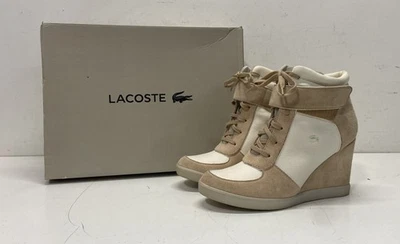 Lacoste Suede Leather Bernelle 3 SRW Wedge Shoes Women's Size 8.5 - Image 1 of 4