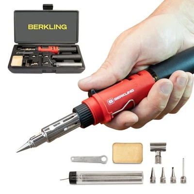 Butane Soldering Iron Kit - Self-Ignite, Portable Cordless | BSG-568, 5 Tip - Изображение 1 из 4