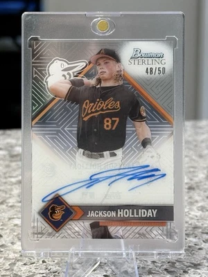 2023 Bowman Sterling - Jackson Holliday - Hi-Tex Auto On-Card /50 #STA-JH - Image 1 of 2