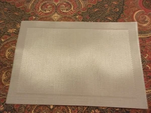 4 Beige Vinyl Woven 13"W x 19"L Placemats - Picture 1 of 3