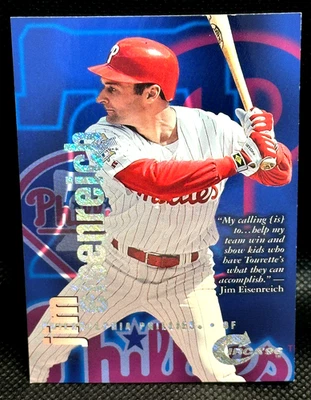 Jim Eisenreich  1996 Fleer Skybox Circa RAVE Parallel MLB Card SP /150 Phillies - Image 1 of 2