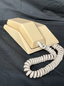 Vintage Northern Electric Almond Beige Contempra TELEPHONE Dial Phone 1970-80s - Picture 1 of 12