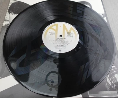 Split Enz TRUE COLOURS 1980 LASER ETCHED DISC UK LP 1st Press PLAYS MINT HEAR - Image 1 of 4