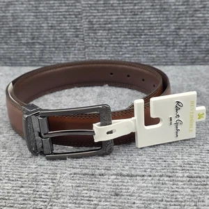 Robert Graham Belt Leather Brown Reversible Dress 34 Mens NWT Barolo Dress Strap - Picture 1 of 10