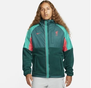 Nike Authentic Liverpool FC Hooded Jacket Green/Red Men’s XL DM8295-375 New - Picture 1 of 13