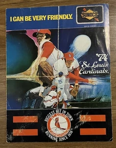 1974 ST LOUIS CARDINALS vs Pirates Scorecard LOU BROCK Stargell, Parker MLB HOF - Bild 1 von 3