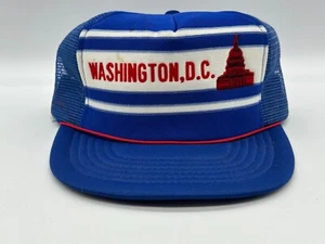 Vintage 80s Washington D.C. Snapback Trucker Hat - Picture 1 of 2