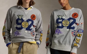 Polo Ralph Lauren Unisex Sweatshirt mit Patches & Stickerei - S - Bild 1 von 7